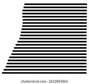 Symbol Map of the County Manistee (Michigan, US) showing the County with a few black horizontal lines
