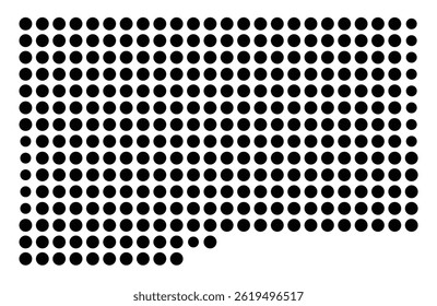 Symbol Map Of the County Maries (Missouri, US) showing the County with a few black dots