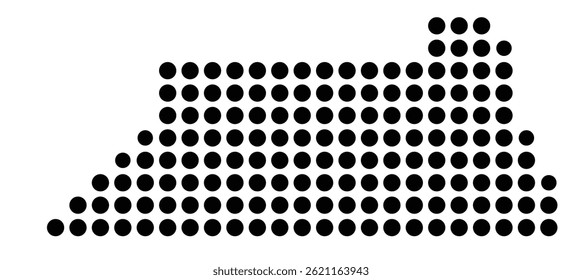 Symbol Map Of the County Martin (Florida, US) showing the County with a few black dots
