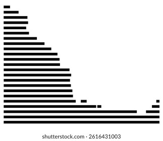 Symbol Map of the County McClain (Oklahoma, US) showing the County with a few black horizontal lines