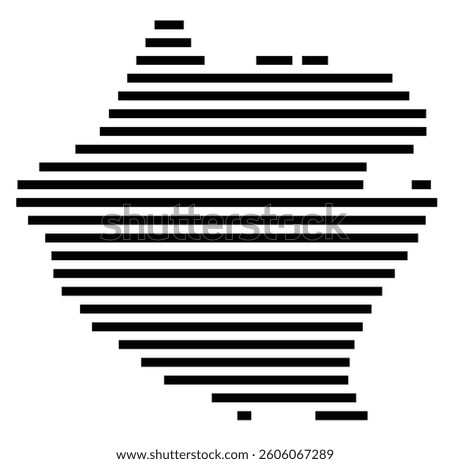 Symbol Map of the County McIntosh (Georgia) showing the County with a few black horizontal lines