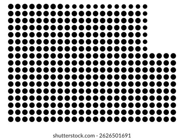 Symbol Map Of the County Menard (Texas, US) showing the County with a few black dots