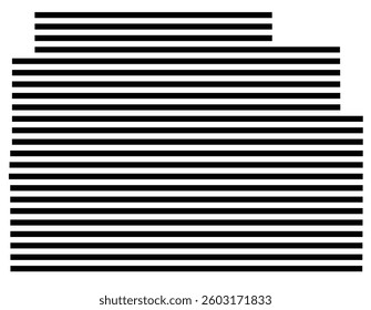 Symbol Map of the County Morris (Kansas) showing the County with a few black horizontal lines