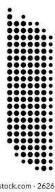Symbol Map Of the County Morris (Texas, US) showing the County with a few black dots