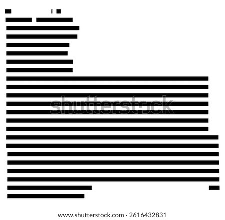 Symbol Map of the County Morrison (Minnesota, US) showing the County with a few black horizontal lines