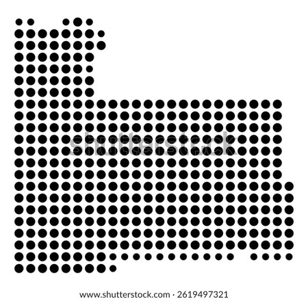 Symbol Map Of the County Morrison (Minnesota, US) showing the County with a few black dots
