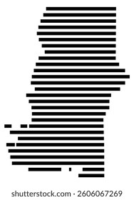 Symbol Map of the County Murray (Georgia) showing the County with a few black horizontal lines