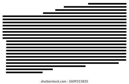 Symbol Map of the County Nance (Nebraska) showing the County with a few black horizontal lines