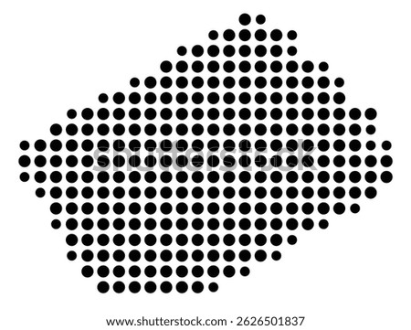 Symbol Map Of the County Navarro (Texas, US) showing the County with a few black dots