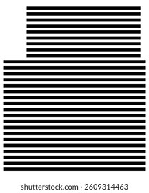 Symbol Map of the County Nelson (North Dakota) showing the County with a few black horizontal lines