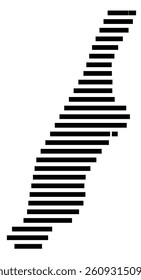 Symbol Map of the County New York (New York) showing the County with a few black horizontal lines