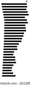 Symbol Map of the County Newton (Texas, US) showing the County with a few black horizontal lines