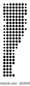 Symbol Map Of the County Newton (Texas, US) showing the County with a few black dots