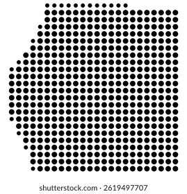 Symbol Map Of the County Oceana (Michigan, US) showing the County with a few black dots