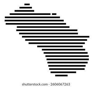 Symbol Map of the County Oconee (Georgia) showing the County with a few black horizontal lines