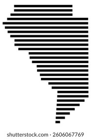 Symbol Map of the County Okeechobee (Florida) showing the County with a few black horizontal lines