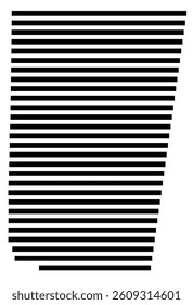 Symbol Map of the County Orange (North Carolina) showing the County with a few black horizontal lines
