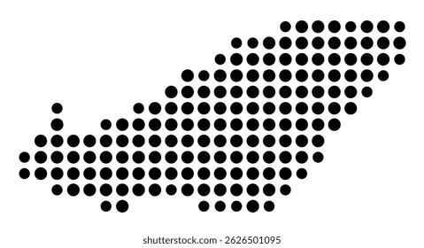 Symbolkarte der Grafschaft Orange (Virginia, USA) mit ein paar schwarzen Punkten