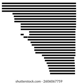 Symbol Map of the County Osceola (Florida) showing the County with a few black horizontal lines