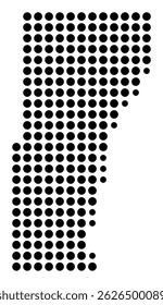 Symbol Map Of the County Ozaukee (Wisconsin, US) showing the County with a few black dots