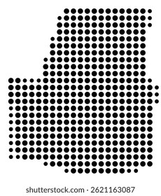 Symbol Map Of the County Paulding (Georgia, US) showing the County with a few black dots