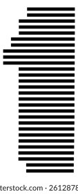 Symbol Map of the County Pend Oreille (Washington, US) showing the County with a few black horizontal lines