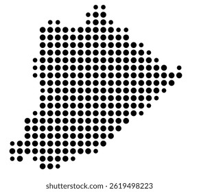 Symbol Map Of the County Pike (Kentucky, US) showing the County with a few black dots