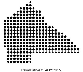 Symbol Map Of the County Pike (Missouri, US) showing the County with a few black dots