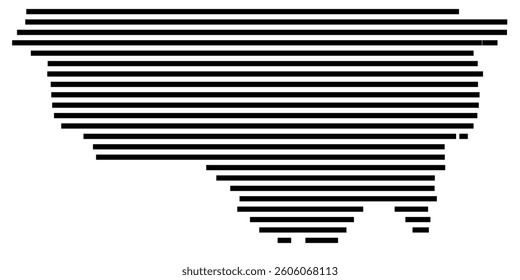 Symbol Map of the County Pitkin (Colorado) showing the County with a few black horizontal lines