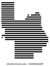 Symbol Map of the County Power (Idaho) showing the County with a few black horizontal lines