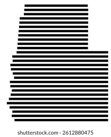 Symbol Map of the County Real (Texas, US) showing the County with a few black horizontal lines