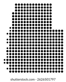 Symbol Map Of the County Real (Texas, US) showing the County with a few black dots