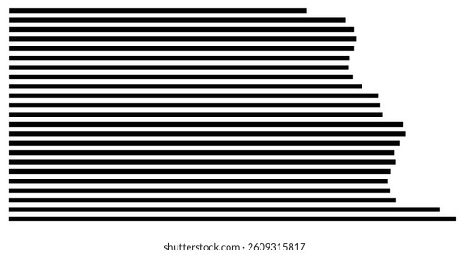 Symbol Map of the County Richardson (Nebraska) showing the County with a few black horizontal lines