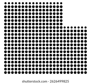 Symbol Map Of the County Sawyer (Wisconsin, US) showing the County with a few black dots