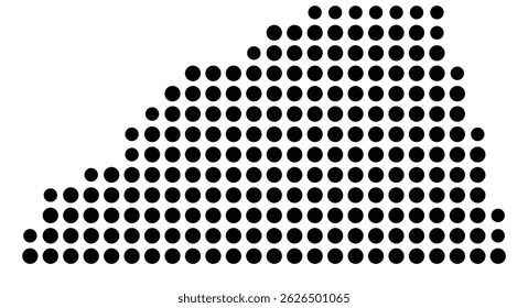 Symbol Map Of the County Scott (Virginia, US) showing the County with a few black dots