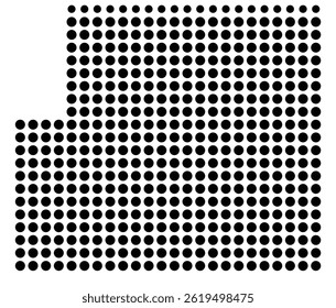 Symbol Map Of the County Sedgwick (Kansas, US) showing the County with a few black dots