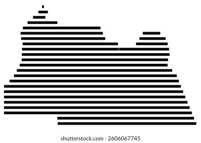 Symbol Map of the County Seminole (Florida) showing the County with a few black horizontal lines