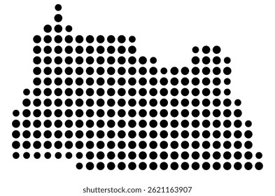 Symbol Map Of the County Seminole (Florida, US) showing the County with a few black dots