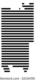 Symbol Map of the County Seminole (Oklahoma, US) showing the County with a few black horizontal lines