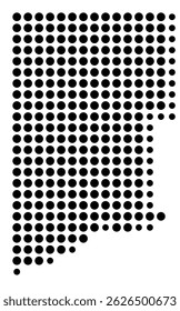 Symbol Map Of the County Skamania (Washington, US) showing the County with a few black dots