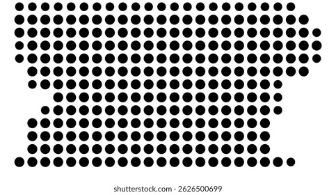 Symbol Map Of the County Snohomish (Washington, US) showing the County with a few black dots