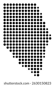 Symbol Map Of the County Spartanburg (South Carolina, US) showing the County with a few black dots