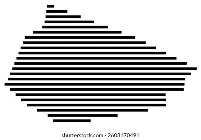 Symbol Map of the County Spencer (Kentucky) showing the County with a few black horizontal lines