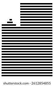 Symbol Map of the County Spokane (Washington, US) showing the County with a few black horizontal lines