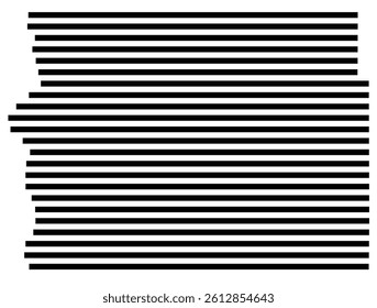Symbol Map of the County St. Croix (Wisconsin, US) showing the County with a few black horizontal lines