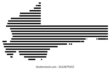 Symbol Map of the County Summit (Utah, US) showing the County with a few black horizontal lines