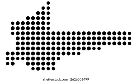Symbol Map Of the County Summit (Utah, US) showing the County with a few black dots