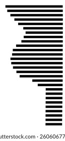 Symbol Map of the County Sumter (Florida) showing the County with a few black horizontal lines