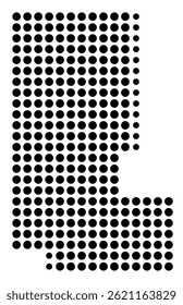 Symbol Map Of the County Teller (Colorado, US) showing the County with a few black dots