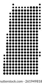Symbol Map Of the County Todd (Kentucky, US) showing the County with a few black dots